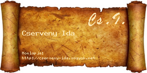 Cserveny Ida névjegykártya