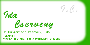 ida cserveny business card